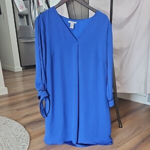 H&M Blue Long Sleeve Dress